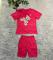 Fashionable and minimalist cotton solid color short sleeved shorts two-piece set