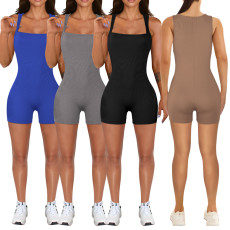 Sexy slim fit sleeveless tight fitting hot selling jumpsuit