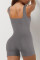 Solid color tight sports jumpsuit