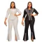 Hot diamond slim fit two-piece set for women's long sleeved round neck half sleeved top paired with split pants