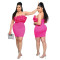 Women's strapless pleated lace wrapped buttocks dress