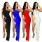 Irregular buttocks wrapped long skirt, solid color hot diamond power party dress for women