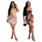 A line dress with a bra and buttocks, women's fashion mesh embroidery style