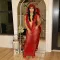Sexy Deep V Perspective Sequin Long Dress
