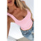 Fashion Solid Color Sports Versatile Double Layer Tank Top T-shirt