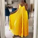 Long V-neck beach strap long dress for foreign