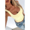 Fashion Solid Color Sports Versatile Double Layer Tank Top T-shirt