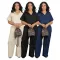 Women's suit shirt short sleeved two-piece linen casual OL office summer sports pants