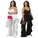 Beauty lace pants with ruffled edges and sexy perspective pants