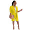 European and American women's suit, jacket, shorts, two-piece set