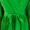 Leisure and elegant solid color V-neck long sleeved pleated skirt