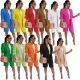 European and American women's suit, jacket, shorts, two-piece set