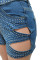 Summer hot drill, punctured hole, washed water, tight fitting personality, elastic jeans