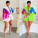 Sexy suit printed shorts set