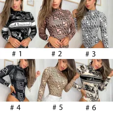 High elasticity, soft and sexy printed invisible zipper one piece swimsuit in 6 colors in stock