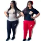 Fashion casual short sleeved long pants set