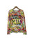 Hot selling crayon tie dye letter print long sleeved rest