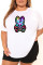 Fashionable casual oversized women's clothing with printed round neck short sleeved oversized T-shirt