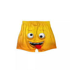 Sexy Smiling Face Printed Tight Sports Fitness Shorts
