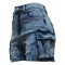Fashionable high elastic denim washing, flower burning, hole breaking, casual work bag, denim shorts