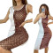 High elastic fabric slim fit wrap hip dress in 3 colors