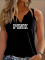 New Summer Sweet and Spicy Short V-neck Racerback Top with Suspended Tank Top
