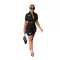 Urban style shirt short sleeved shorts printed two-piece set