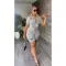 Urban style shirt short sleeved shorts printed two-piece set