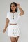 Knitted elastic sports casual skirt sweater short set