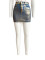Fashionable women's hot stamping technology elastic denim short skirt