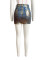 Fashionable women's hot stamping technology elastic denim short skirt