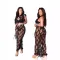 Fashionable and sexy hand hook hollowed out strap hanging neck backless beach dress