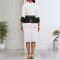 Sexy and fashionable lace patchwork three quarter sleeve women's dress