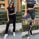 Leisure Embroidered Sleeveless Tank Top Women's Waist Collection Two Piece Set
