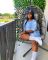 Casual printed women's tie dye two-piece set