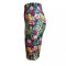 Digital printed floral pattern imitation relief printed half skirt with hip wrap skirt