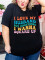 Large women's short sleeved T-shirt with fashionable and personalized trend print pattern