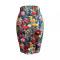 Digital printed floral pattern imitation relief printed half skirt with hip wrap skirt