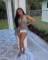 women's new casual vest and shorts set