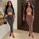 Solid color hot diamond mesh two-piece dress