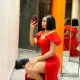 Fashionable and Sexy Lotus Leaf Sleeve Wrap Hip High Split Slim Fit Women's Dress
