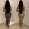 Fashionable Women's Sexy Mesh Perspective Dress Length