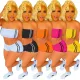 Fashionable sports chest wrap shorts two-piece set