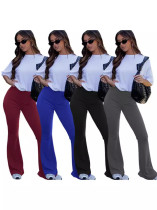 Dropping and elastic peach buttocks fitness running flared pants TROUSERS