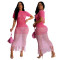 Women's gradient knitted beach skirt