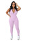 New elastic small pit zipper women's jumpsuit candy multi-color style