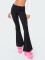 Solid color micro flared pants