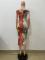 Fashionable and casual digital painted LONG DRESS