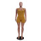 New women's casual sleeveless knitted breathable jumpsuit