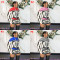 Casual fashion letter pattern long sleeved long short skirt two-piece set